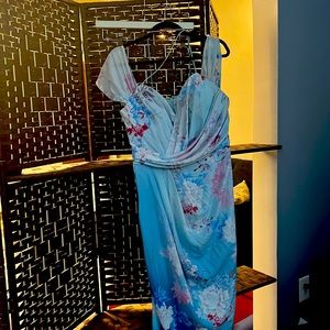 Off shoulder floral maxi dresss